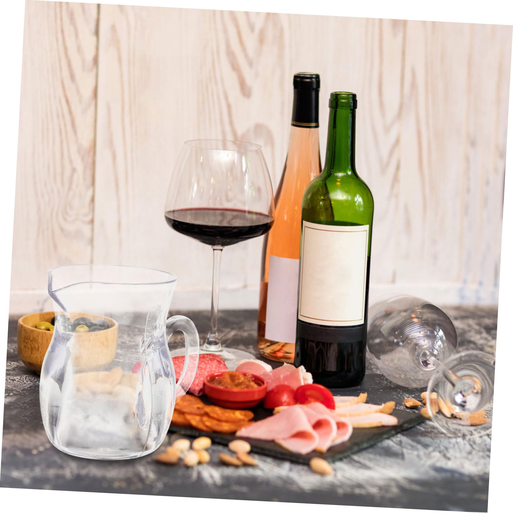 Unomor 2pcs Acrylic Wine Dispenser Red Wine Pitchers Red Wine Dispenser Tea Gravy Boat Wine Carafe Bottle Mini Creamer Pitcher Shot Pourer Dispenser Dispenser Transparent re-usable