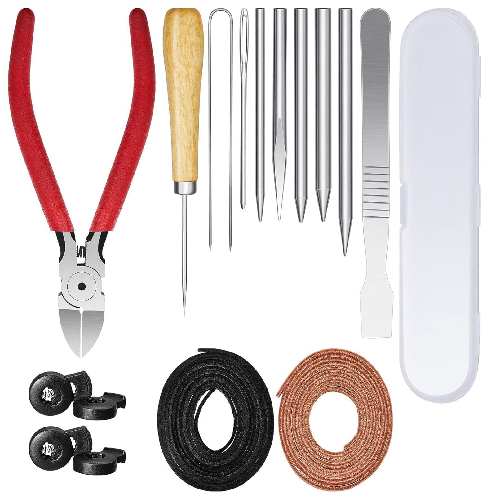 FackLOxc 16x / Set Glove Relacing Kits for Baseball Softball Mitts Repair Baseball Care Kits Threader Lacing Tool