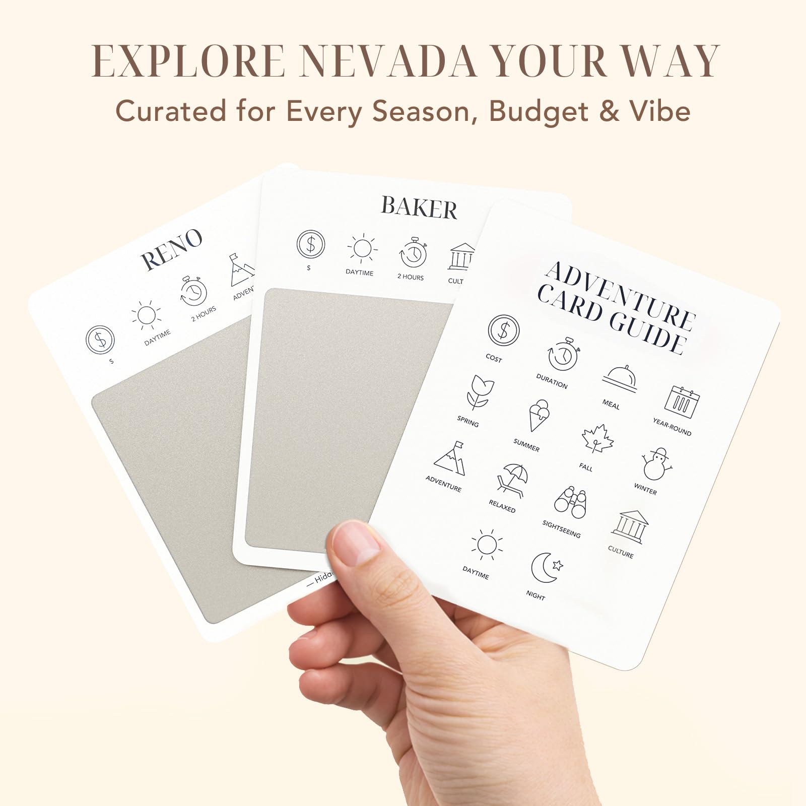 Nevada Adventure Bucket List Cards, 50 carte da grattare per Stato