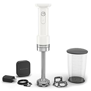 KitchenAid Go Cordless Hand Blender - battery included, KHBRV71, Porcelain White