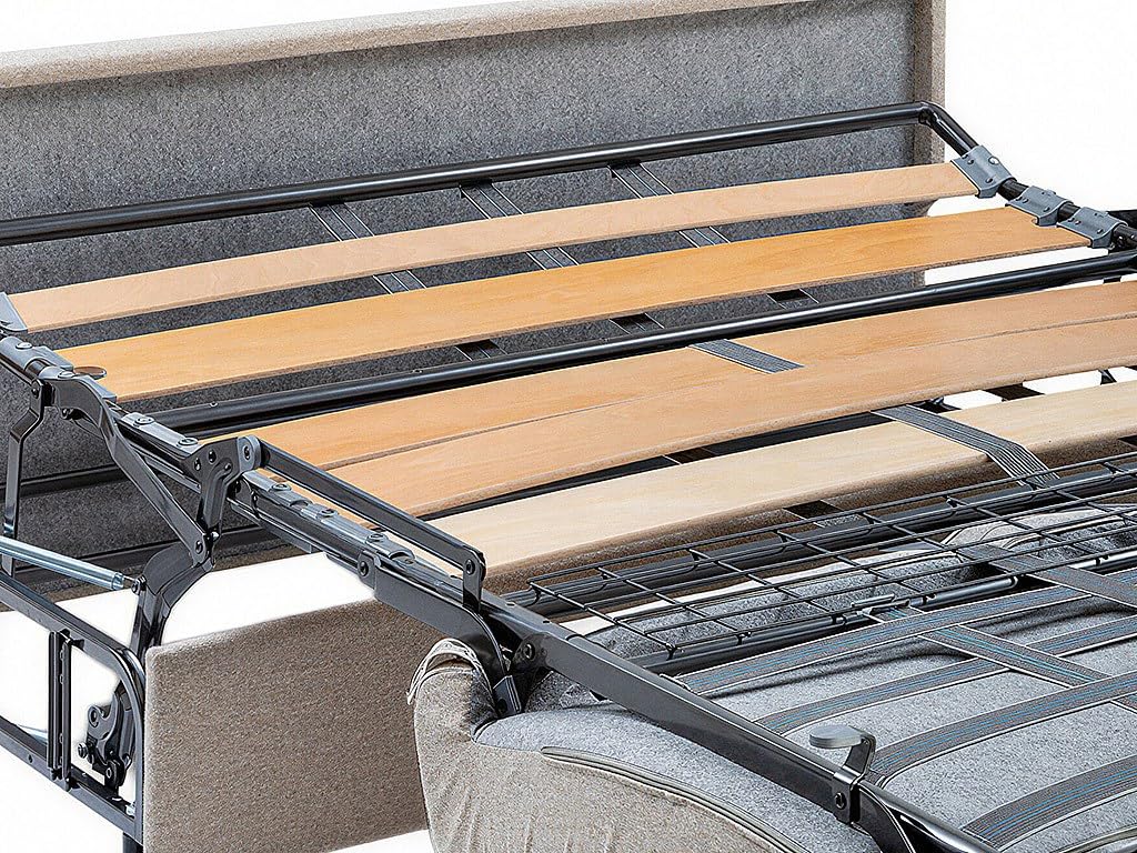 Vente-unique - Ecksofa, wendbar, ausklappbar, Express, aus grünem Cordsamt, Liegefläche mit breiten Latten 160 cm – Matratze 22 cm Memory-Schaum