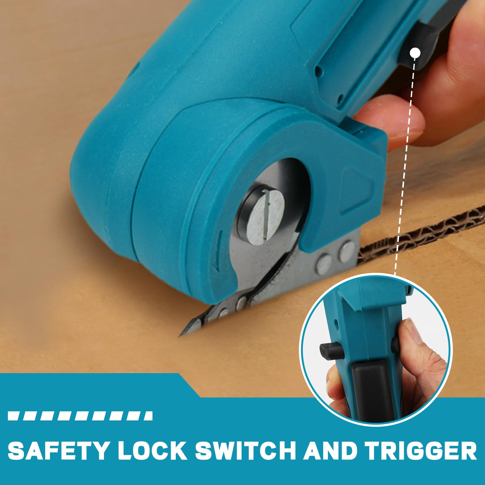 Tijeras universales inalámbricas para batería Ma-kita 18V Li-ion, tijeras eléctricas con bloqueo de seguridad, cortador universal para manualidades para cortar cartón, cuero, alfombra,