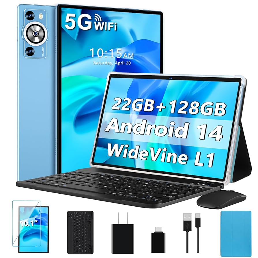 Android 14 Tablet 10 inch 8000mAh Tablets with 22GB RAM