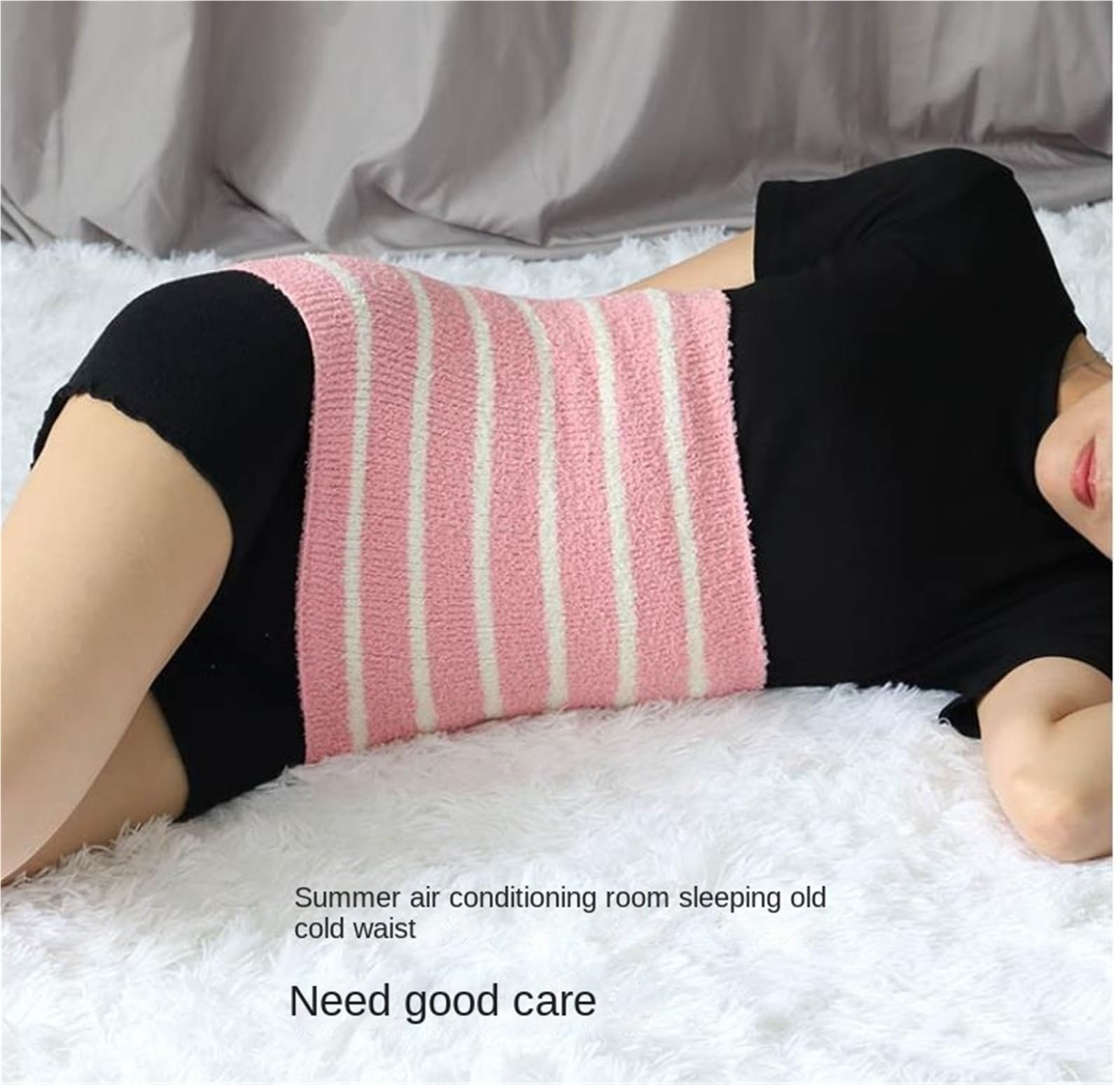 Faja Lumbar Cinturón Unisex Cálido Y Suave, Cinturón Cálido, Cinturón Elástico For Cintura Inferior Cinturón Apoyo Lumbar(Purple,M)