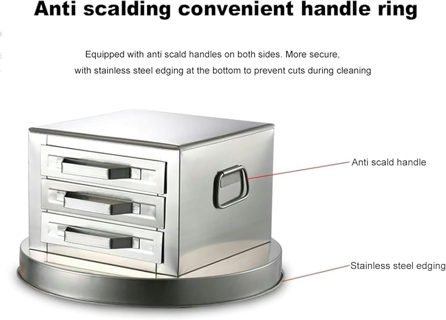 Vermicelli Roll Machine, Rice Noodle Roll Steamer, Stainless Steel Steamer, Can be Used for Steaming Rice Noodle Rolls, Steamed Buns, and Dumplings-