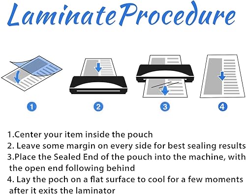 Miniatura 3 de Paquete de 100 hojas de laminación transparentes de 8.5 x 11.9 pulgadas, bolsas de laminación térmica de 3 mil con capacidad para 8 x 11.5 pulgadas,