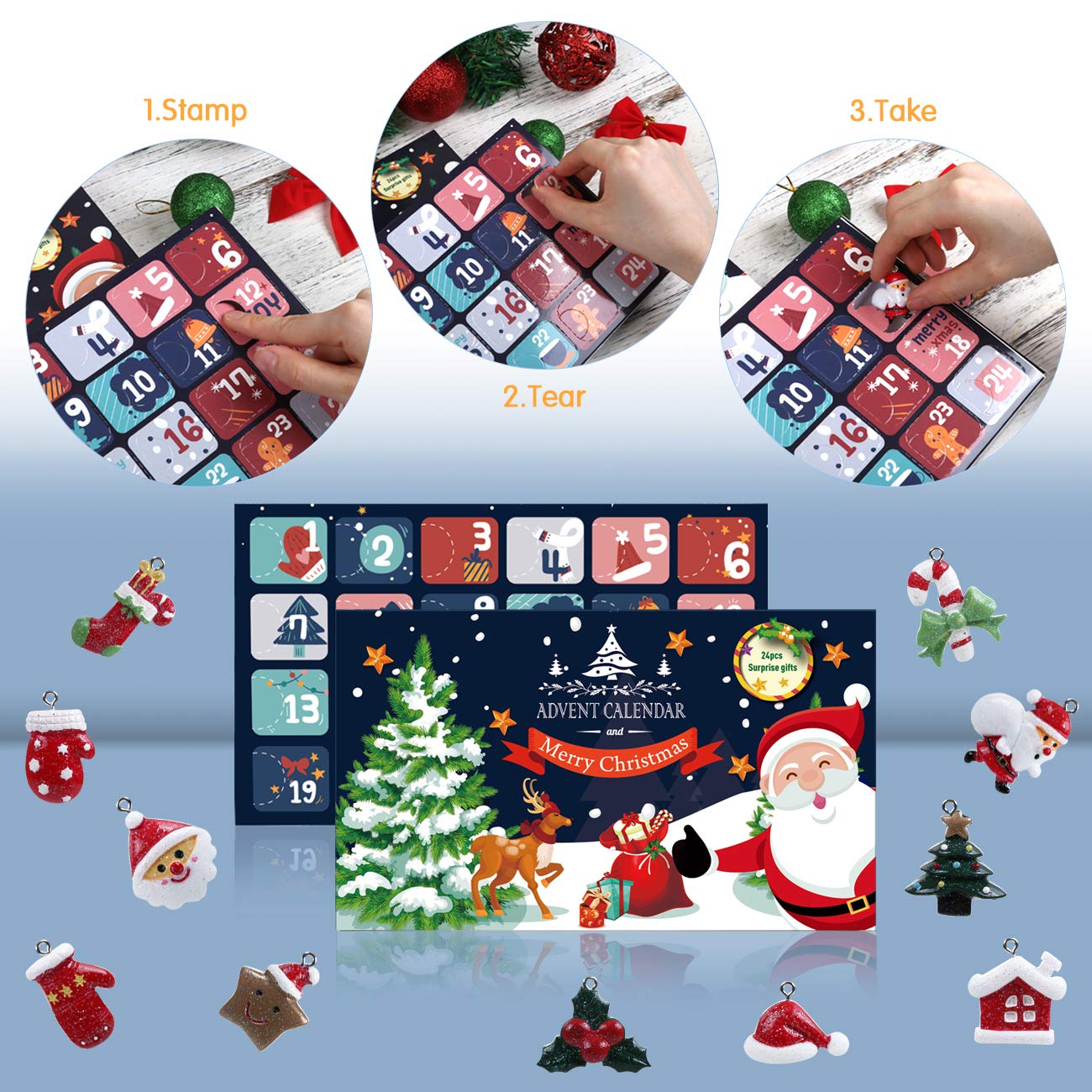 Amazon.co.jp: LEMESO アドベントカレンダー 2024 クリスマス 飾り