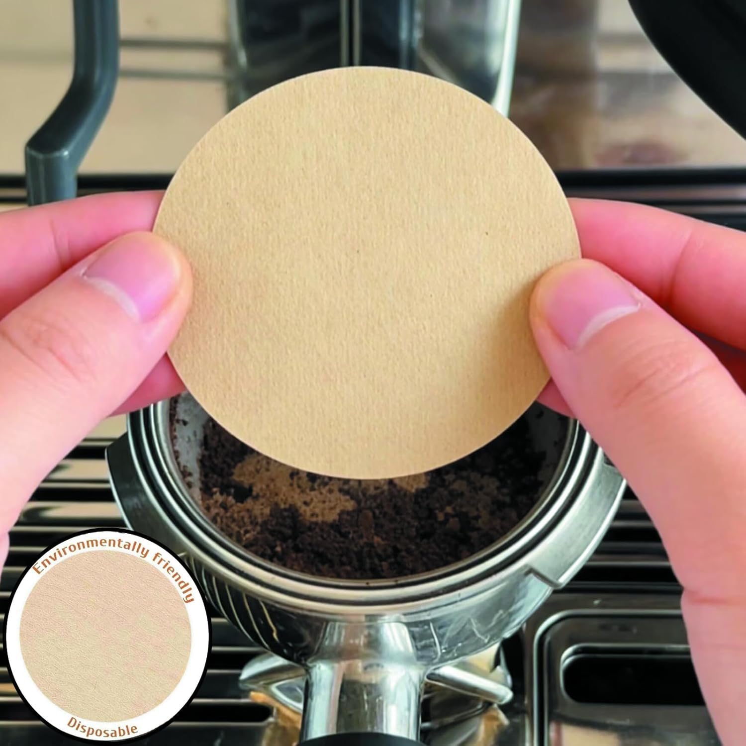 Unbleached Coffee Filters - 100 Pack for Espresso & Moka Pots -4