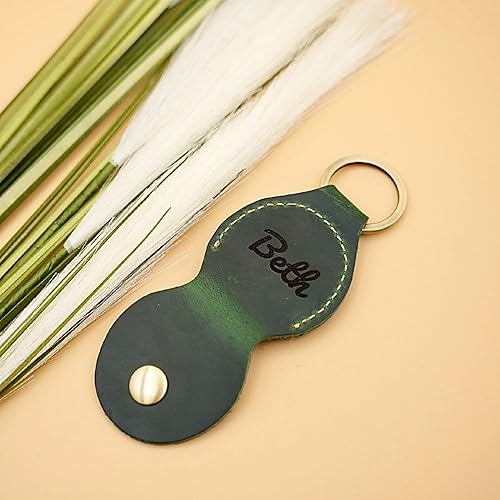 Miniatura 4 de Personalized Leather Guitar Pick Holder and Keychain Organizer, Customized Guitar Pick Holder, Gift for Guitarist, Guitar Pick Case (Brown)