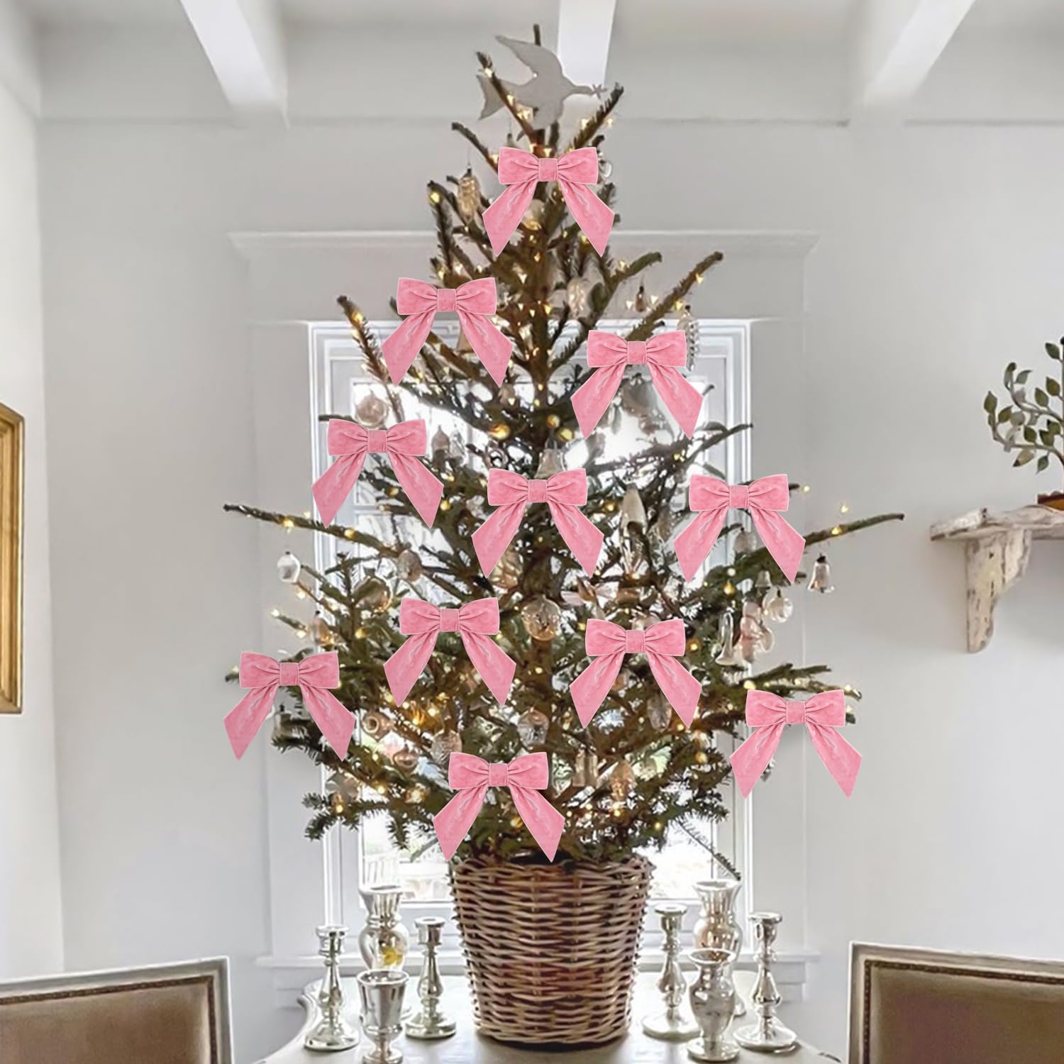 1 Rouleau De Ruban En Velours Pour Décorations De Sapin De Noël, Loisirs Créatifs, Nœuds Pour