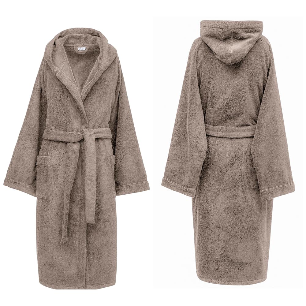 Dalfilo Accappatoio con Cappuccio, Accappatoio Uomo e Donna, in Spugna di Cotone, 470 gr/mq, per Sauna e SPA, Made in Italy, Soffice, Resistente ai Lavaggi, con Tasche Laterali e Cintura