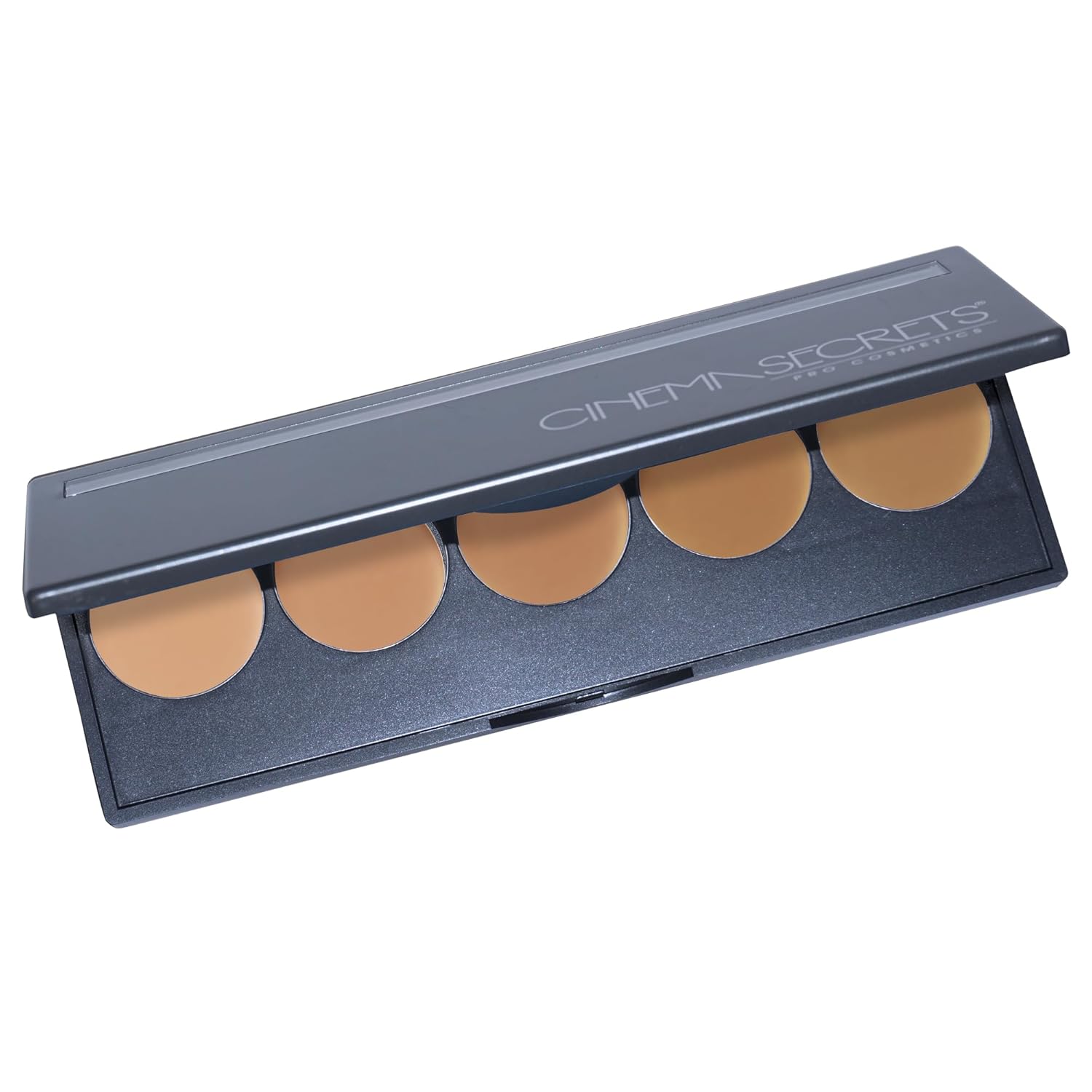 Cinema Secrets Ultimate Foundation 5-in1 Palette - Buildable Coverage, Long-Wear Matte Finish, Paraben-Free, Color Correct, Contour & Highlight with Buildable Full Coverage