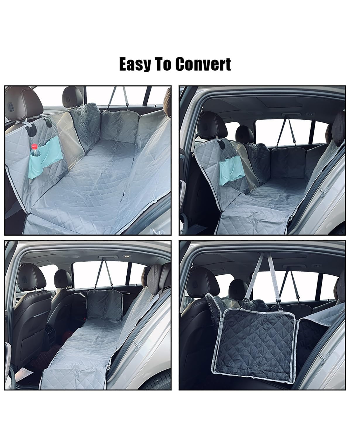 Fotelik samochodowy dla psa wodoodporny tylny tył samochodu mata na kota pies poduszka bagażnik materac pokrycie siedzenia psów zwierząt domowych(Grey 143x153CM)