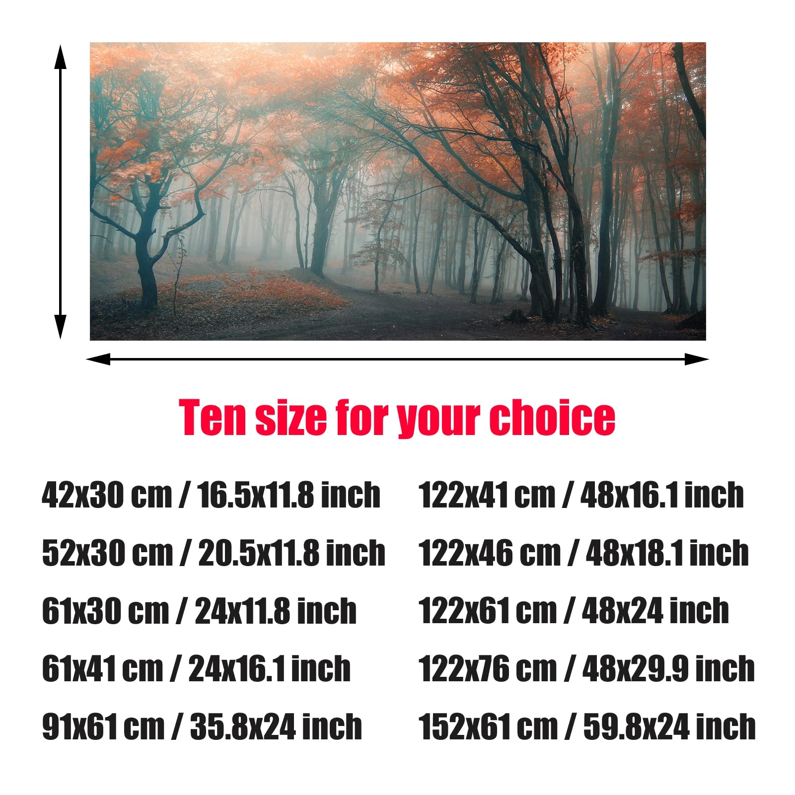 BAHULA Fond d'aquarium en PVC 3D - Soleil - Forêt - Poster mural - Peinture décorative - Autocollant pour aquarium - 122 x 76 cm