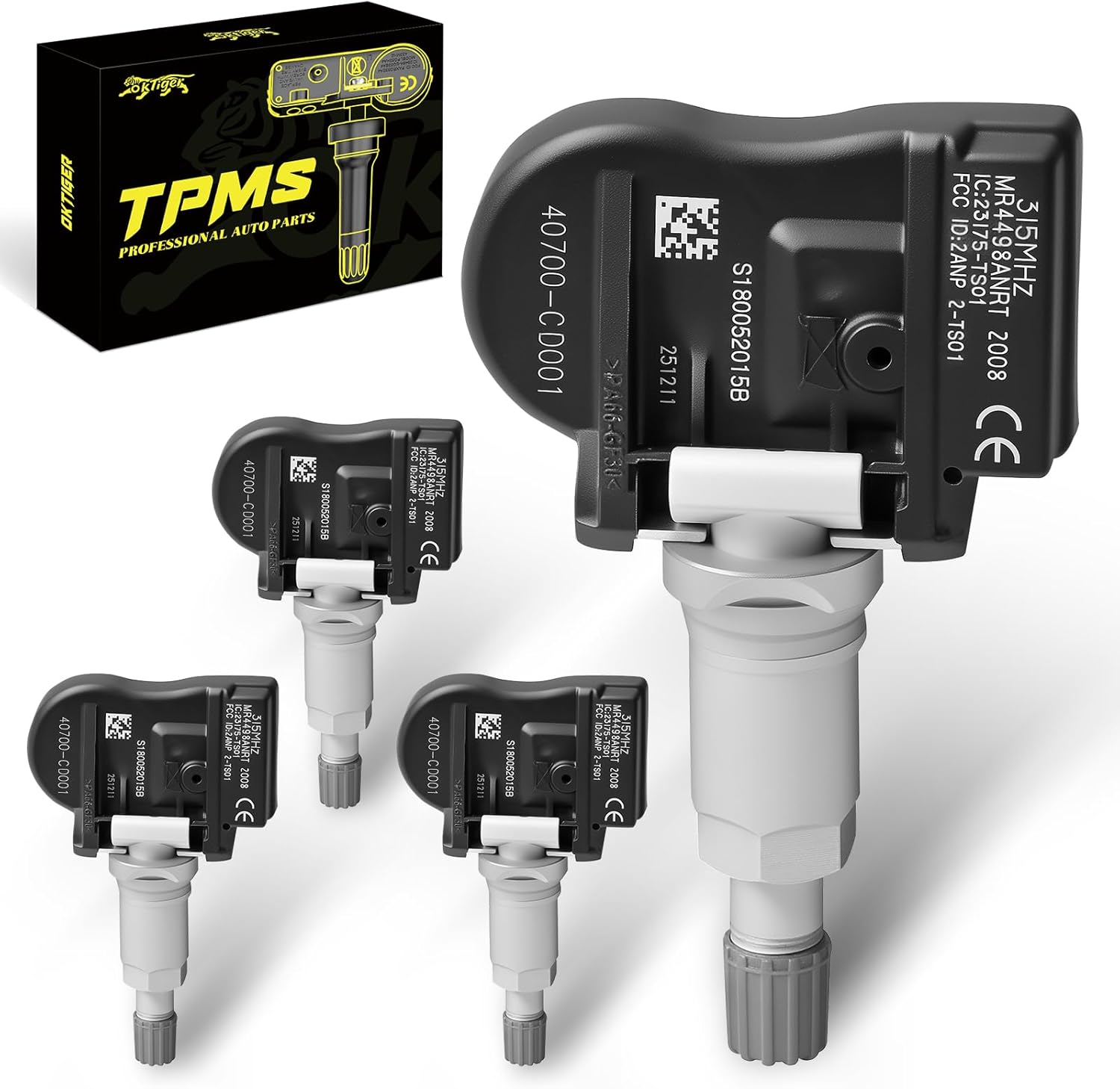 Oktiger 315MHz TPMS Sensor Pre-Programmed Fit for for Nissan Frontier 2004-2015, Sentra 2007-2012, Versa 2007-2012, Titan Nv200 Murano Quest, for Infiniti Fx35 M35, Tire Pressure Sensor #40700-CD001