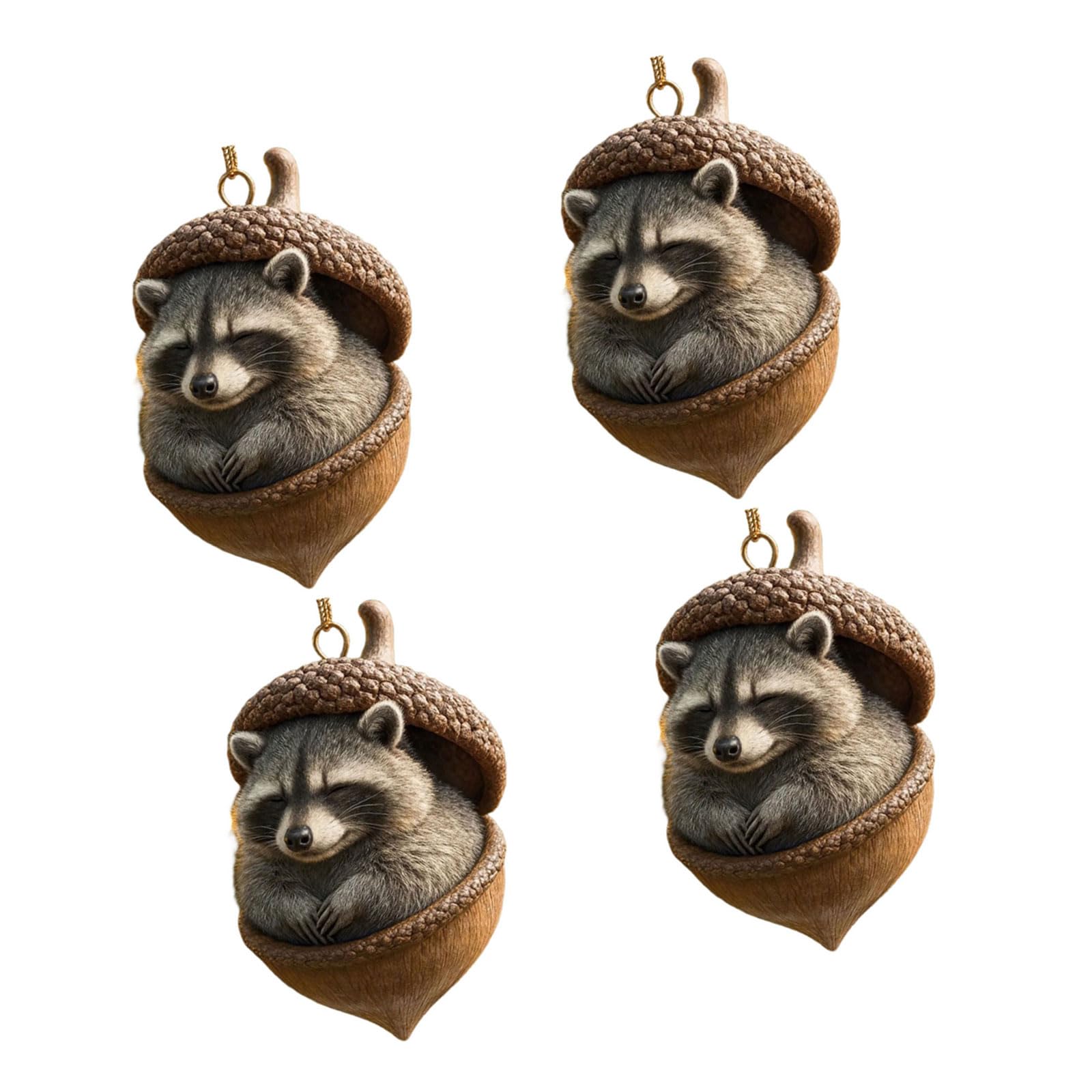 Xagmodshn C 4Pcs Acryli Pinecone Animal Hanging Ornament Holiday Tree Decoration For Window Wall And Hristmas Tree Embellishment Acryli Pendant