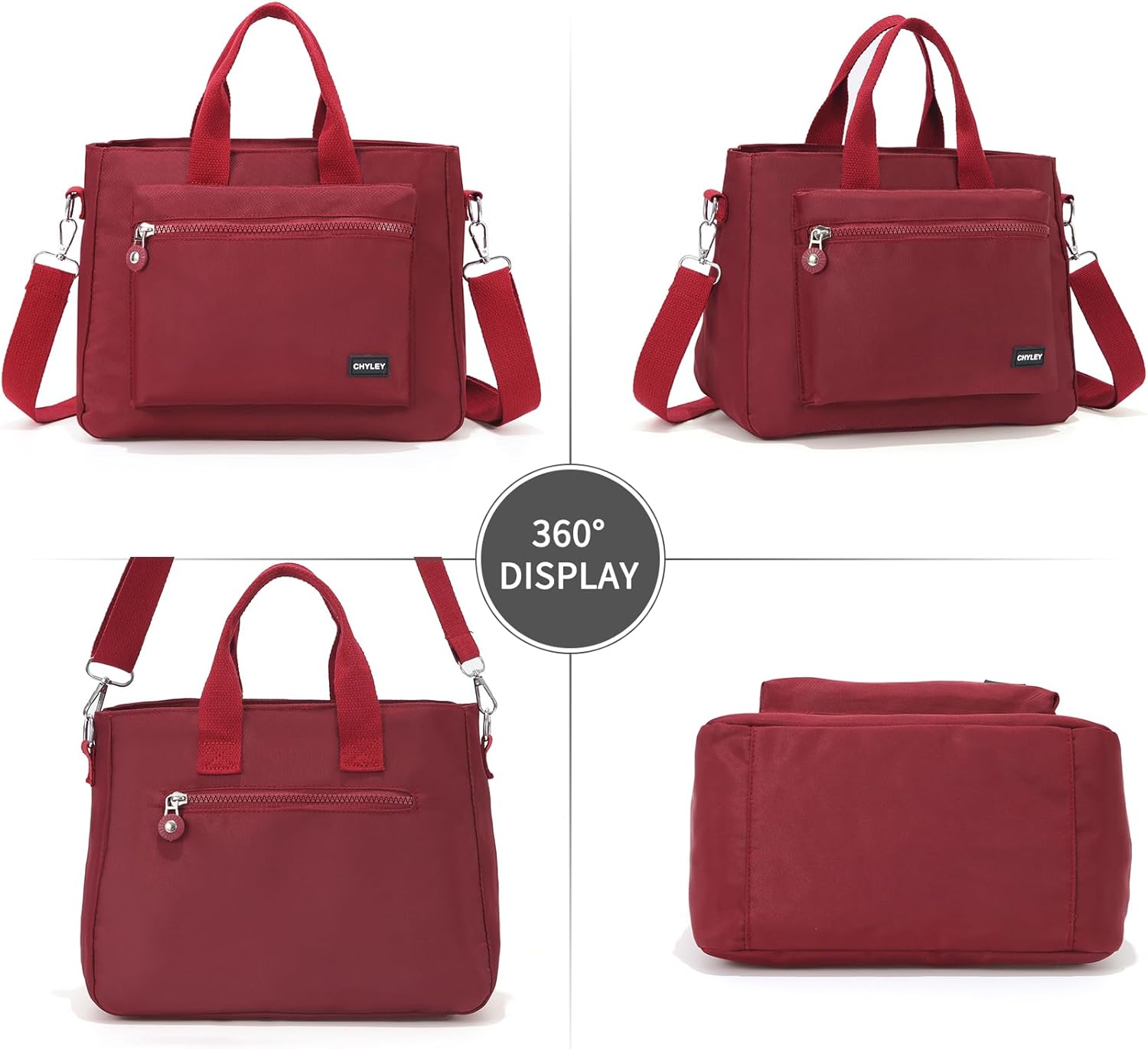 Small Tote Bag for Women,Canvas Crossbody Bags Shoulder Bag With Zipper,Satchel Purse Work Handbag - Image 4