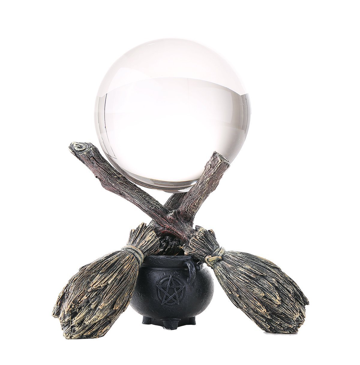 Witchcraft chaudron balai boule de cristal wicca pour divination et rituel païen