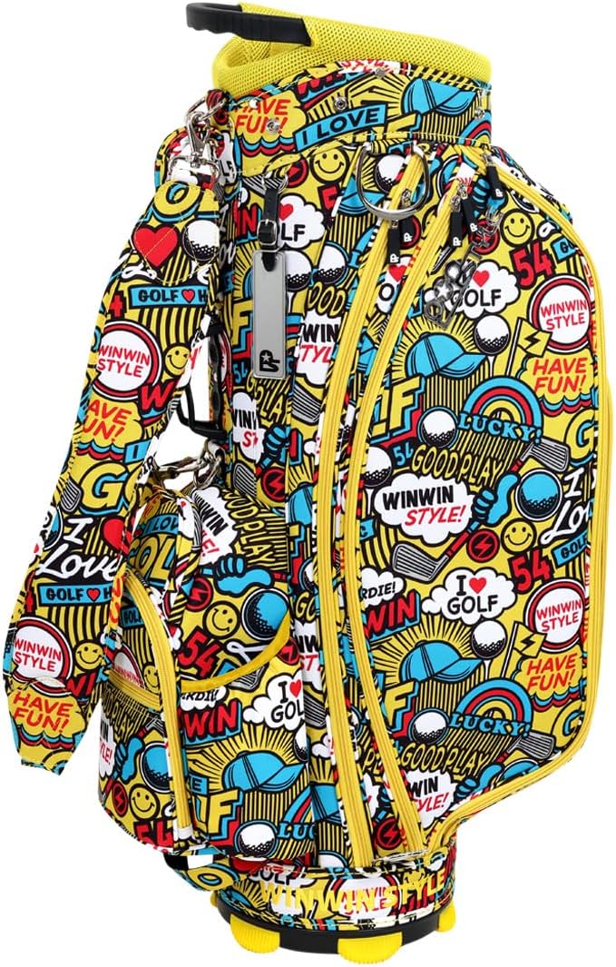 Winwin Style CB-193 Golf Cart Caddy Bag, Good Time Holday CART Bag, 9.0 Type, Yellow