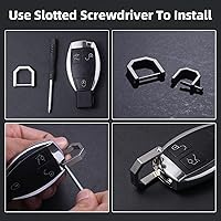 Vista 3 de Anillos de titanio - Llavero con anillo en D y llaveros con grillete de tornillo para llaves del hogar y del automóvil