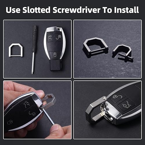 Miniatura 3 de Llaveros de titanio, anillo en D, llavero de titanio para llaves de coche