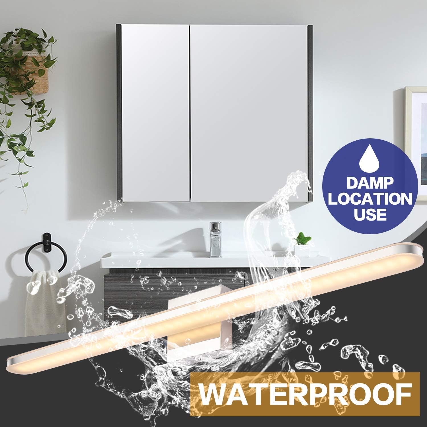 TOP оƒƒERS LED Bathroom Vanity Lighting Fixtures Long Shade Stainless Steel Bath Mirror Lamps Wall Lights Hоttеѕt Sаlеѕ LED Bathroom Vanity Lighting Fixtures Long Shade Stainless Steel Bath Mirror Lamps Wall Lights