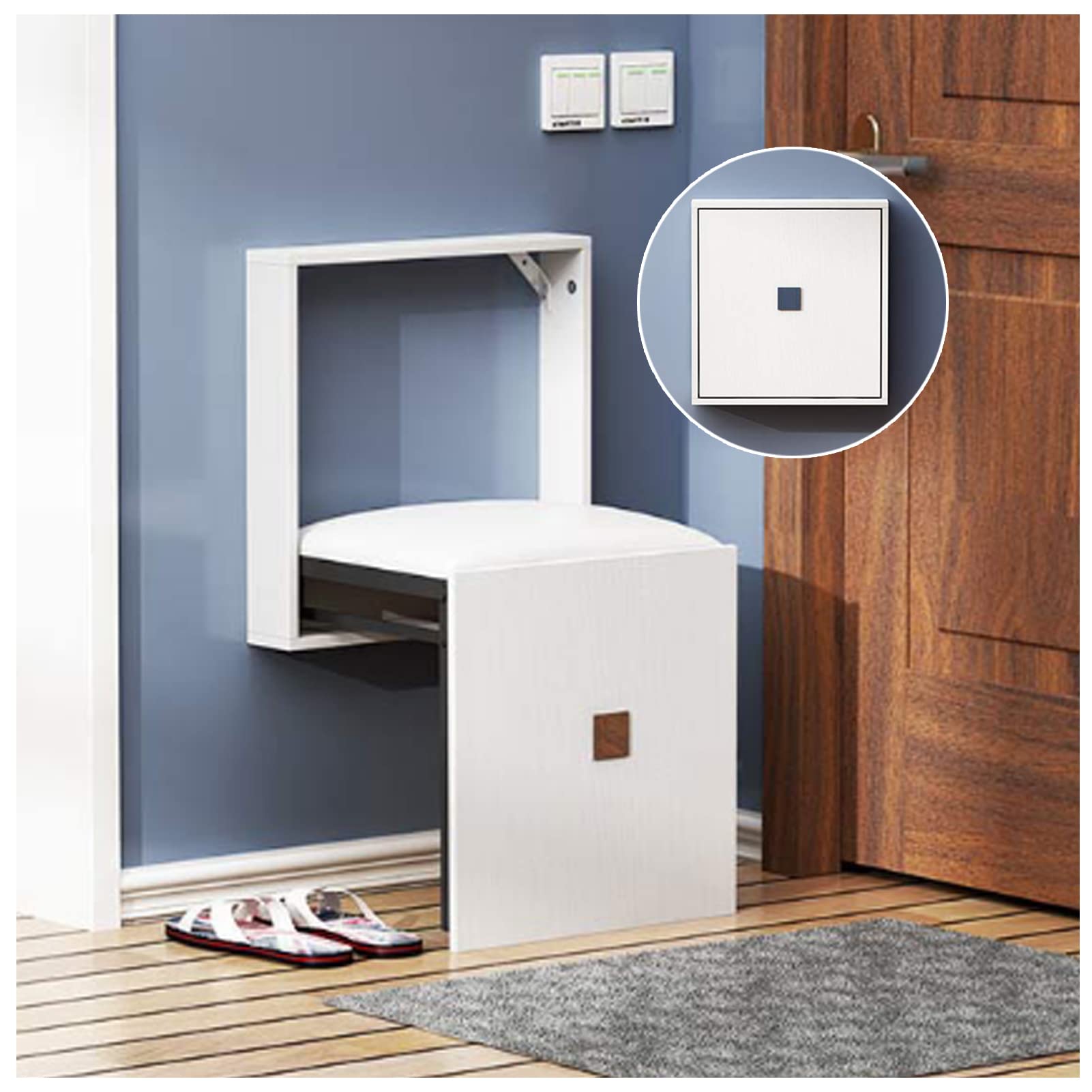 Wilk Tabouret De Douche Siège Rabattable Pour Douche Mural Capacité De Charge 130 Kg Siège De Douche Repliable Tabouret Pliant Pour Salle De Bain
