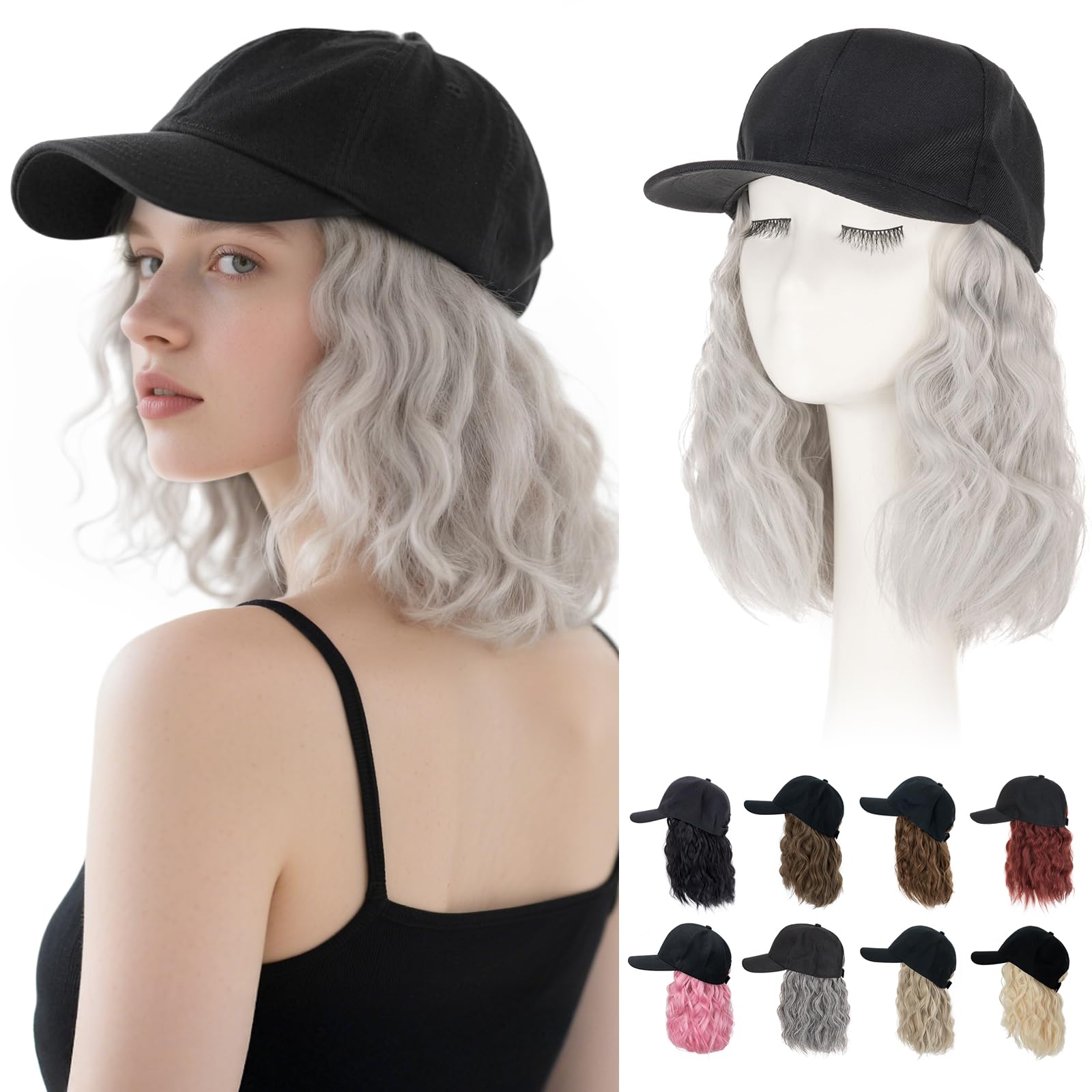 Amazon.com: Hairro Wig Hat For Women Baseball Cap With Hair