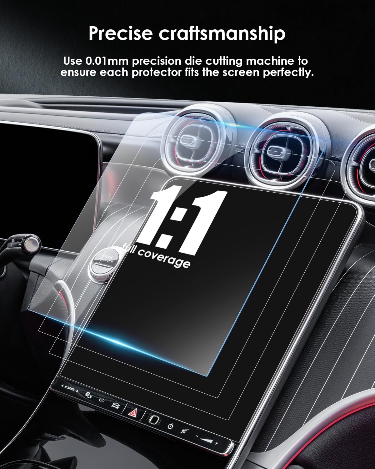 Protector de Pantalla de Navegación de 11,9 Pulgadas para Mer cedes Ben z Clase C W206 GLC X254 2021-2025 2026, Protector de Pantalla de Vidrio Templado para Accesorios Mer-cedes — view 8