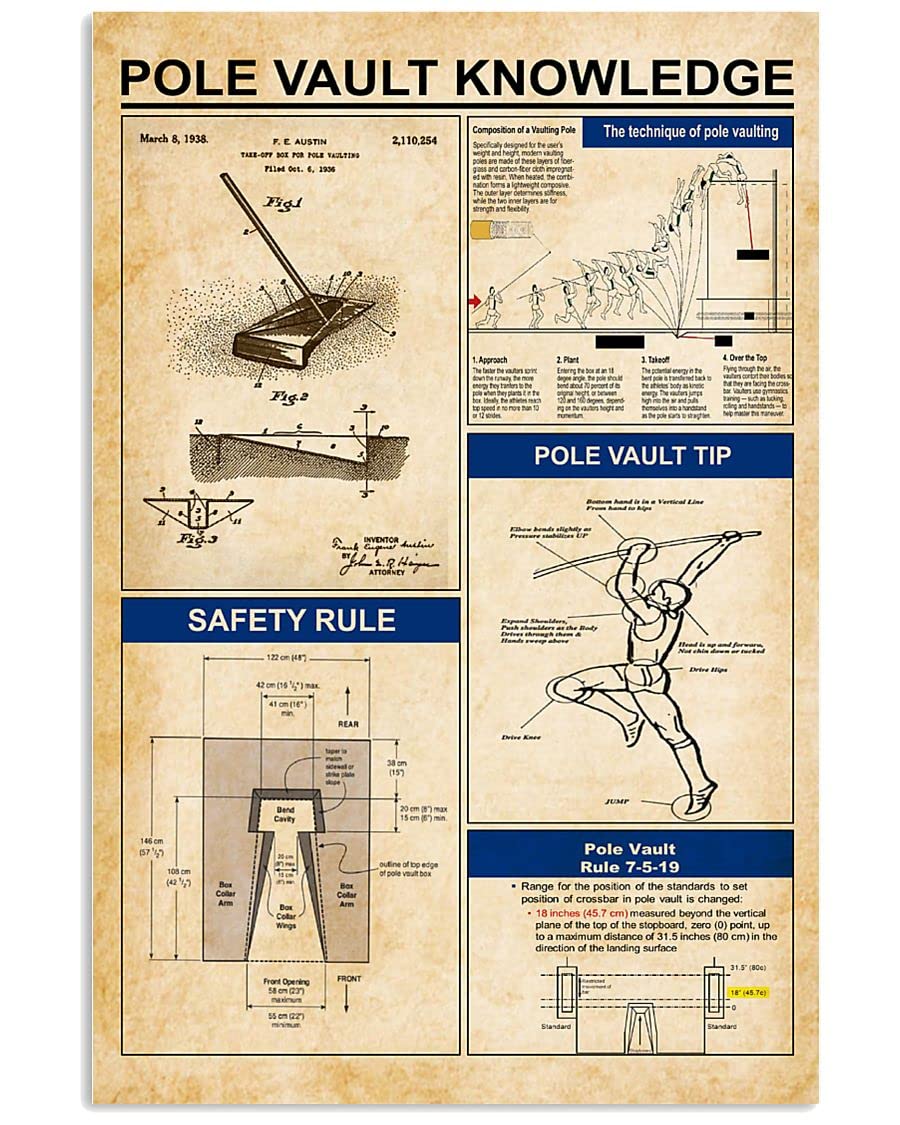 Buy Safety Rule For Pole Vault , Inspirational Workout For Your Wall