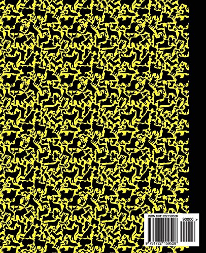 Composition: Dog Yellow Marble Composition Notebook. Puppies Wide Ruled 7.5 x 9.25 in book, 100 pages journal for girls boys, kids, elementary school students and teachers image 4