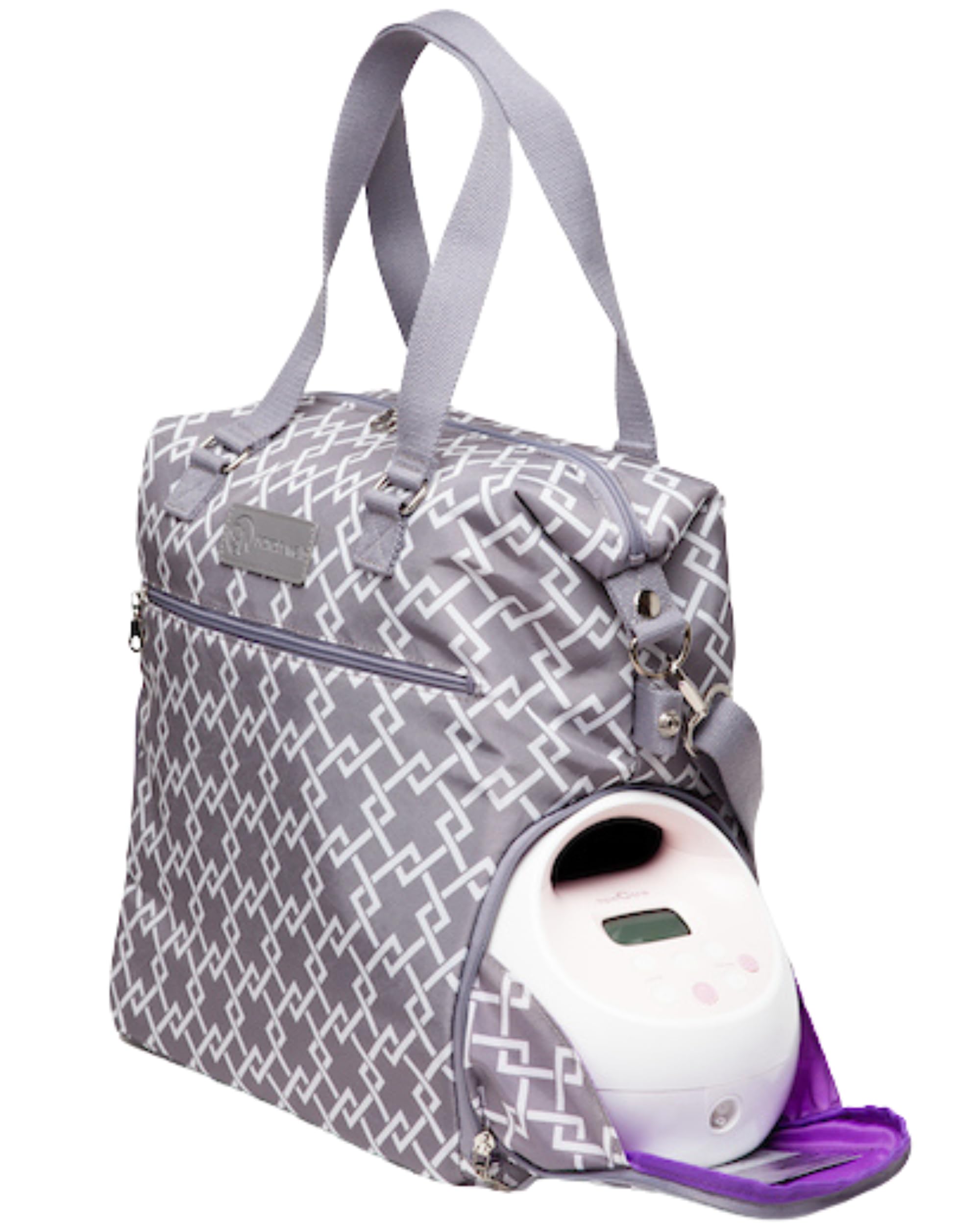 Lizzy Breast Pump Bag – Stylish Pump Tote with Insulated Cooler Pocket, Laptop Sleeve & Spacious Side Compartment – Fits Portable Pumps & More –