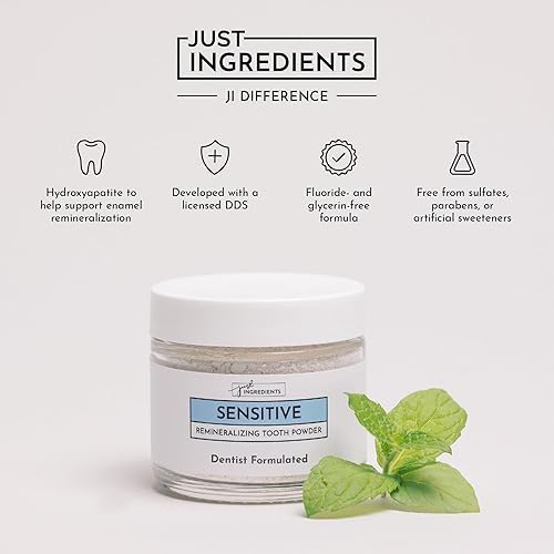 Miniatura 2 de Polvo dental remineralizante Cuidado bucal sin flúor Limpia y blanquea suavemente Apoya dientes fuertes y aliento fresco Vegano, sin OMG