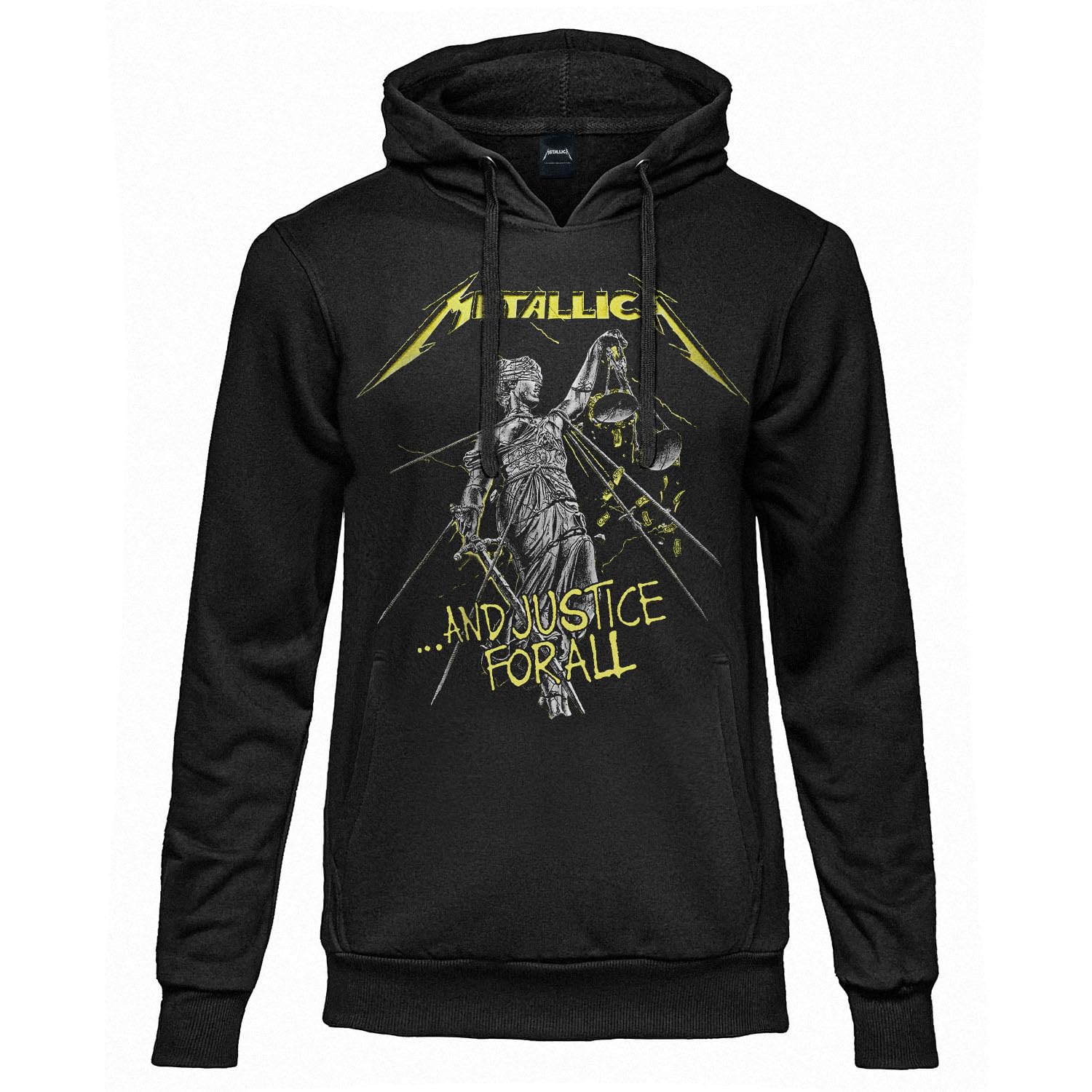 Metallica Sudadera Oficial And Justice for all Sudadera con Capucha Unisex de Algodón. Ajuste Regular para Adulto y Niño