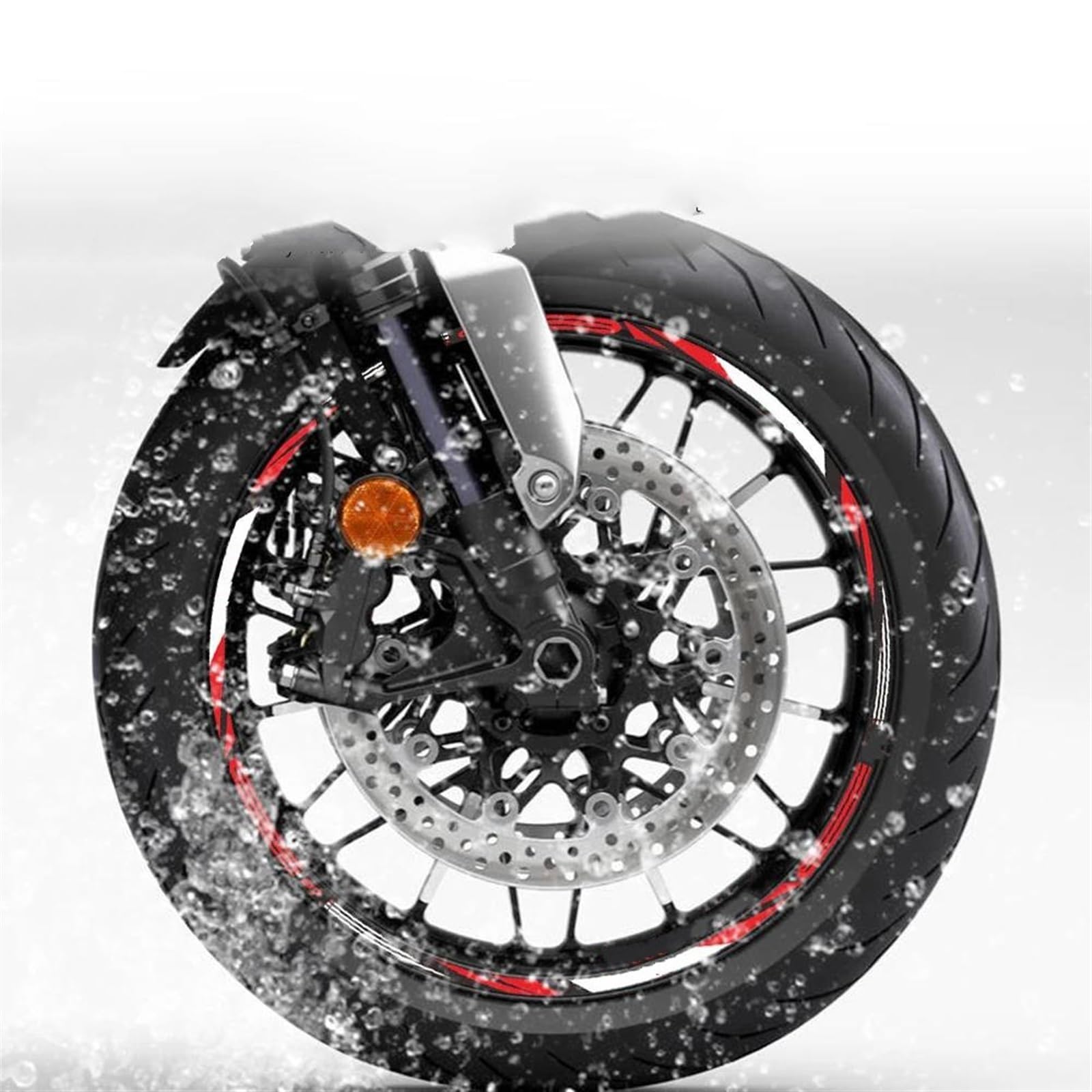 ZAPORA Trottinette Autocollant De Roue De Moto, De Pneu Et, Bandes Réfléchissantes, Kit D'autocollants pour Kawasaki Z750 Autocollant Bord(Color1)