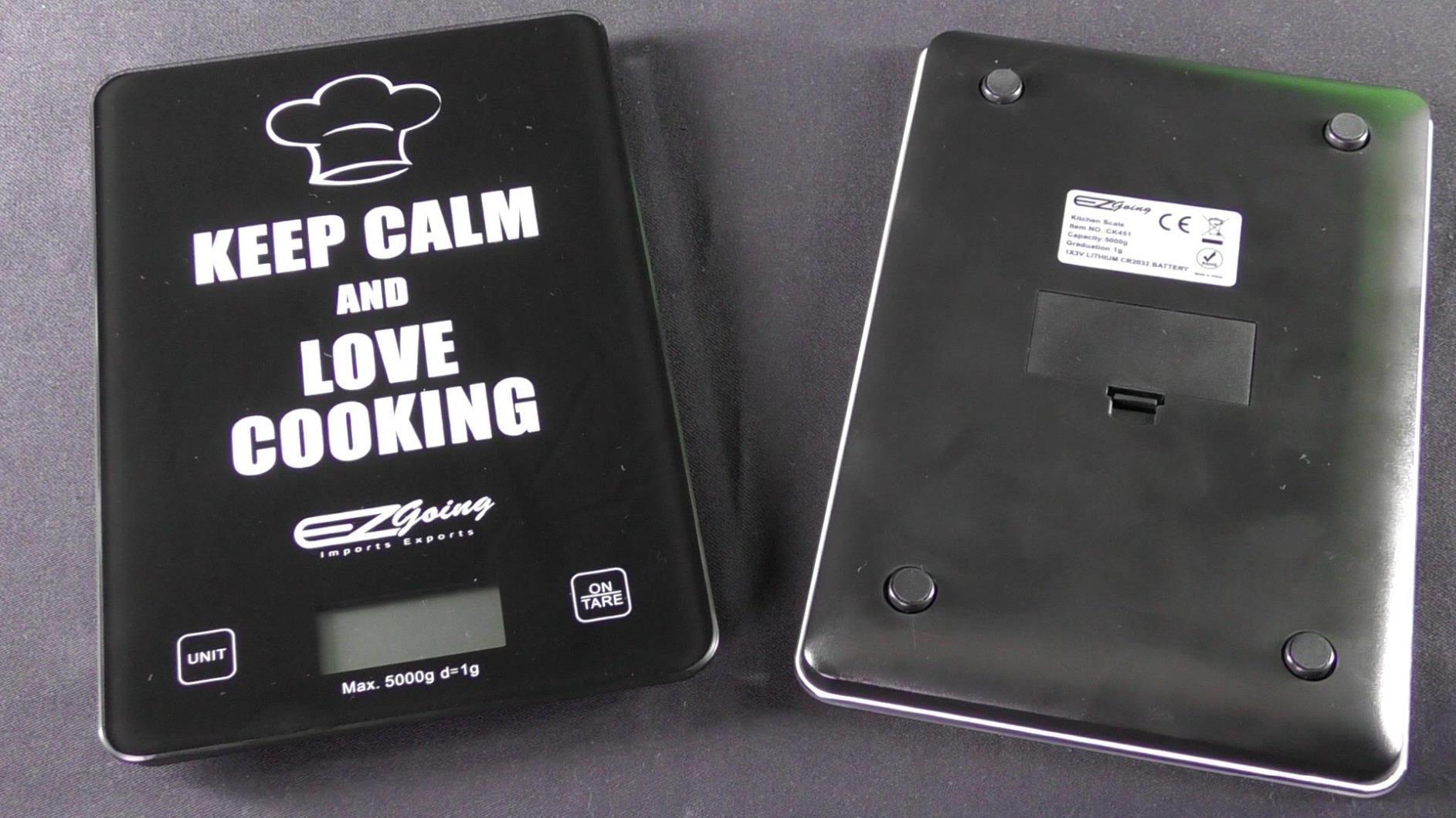 Amazon.com: EZgoing Digital Kitchen and Food Scale. Tempered Glass Top ...