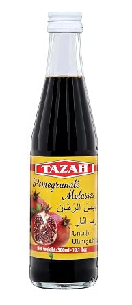 Tazah Pomegranate Molasses 10 fl oz - 300ml - No Added Sugar 100% Natural Pure Lebanese Molasses