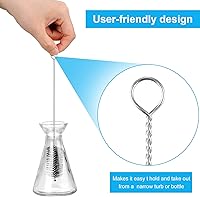 Vista 4 de Cepillos de limpieza reutilizables para pajillas, tubo de ensayo de botellas, cepillo largo de limpieza para pajilla, herramienta de lavado
