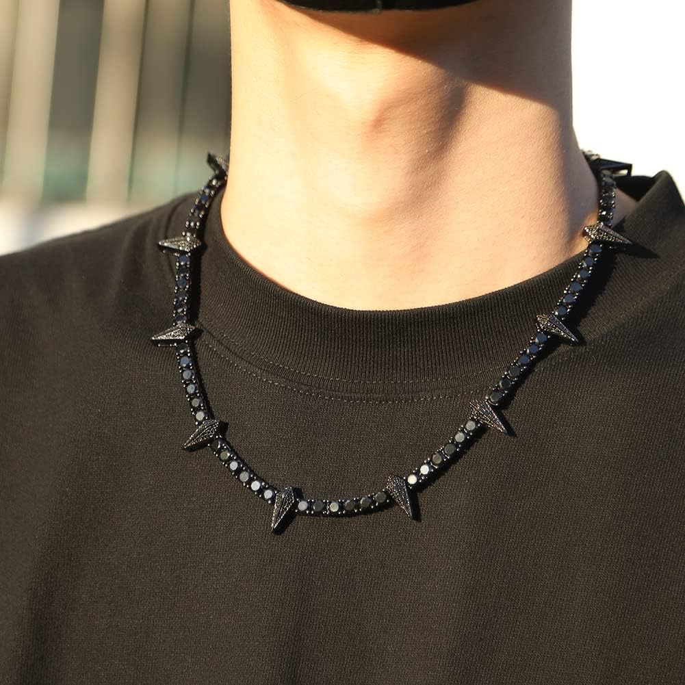 5mm Tennis Chain Personalized Hip Hop Jewelry Black Panther Necklace For Men Full Iced Out Cubic Zircon Fashion Necklaces