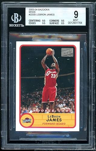 LeBron James Rookie Card 2003 Bazooka Minis #223B BGS 9 (9.5 9.5 9.5 8.5)