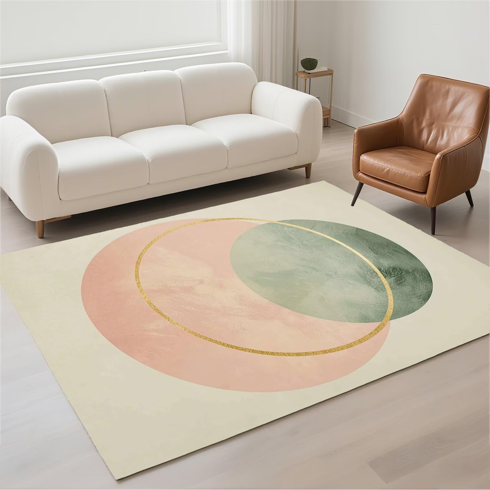 Grand tapis lavable pour cuisine et couloir au design moderne