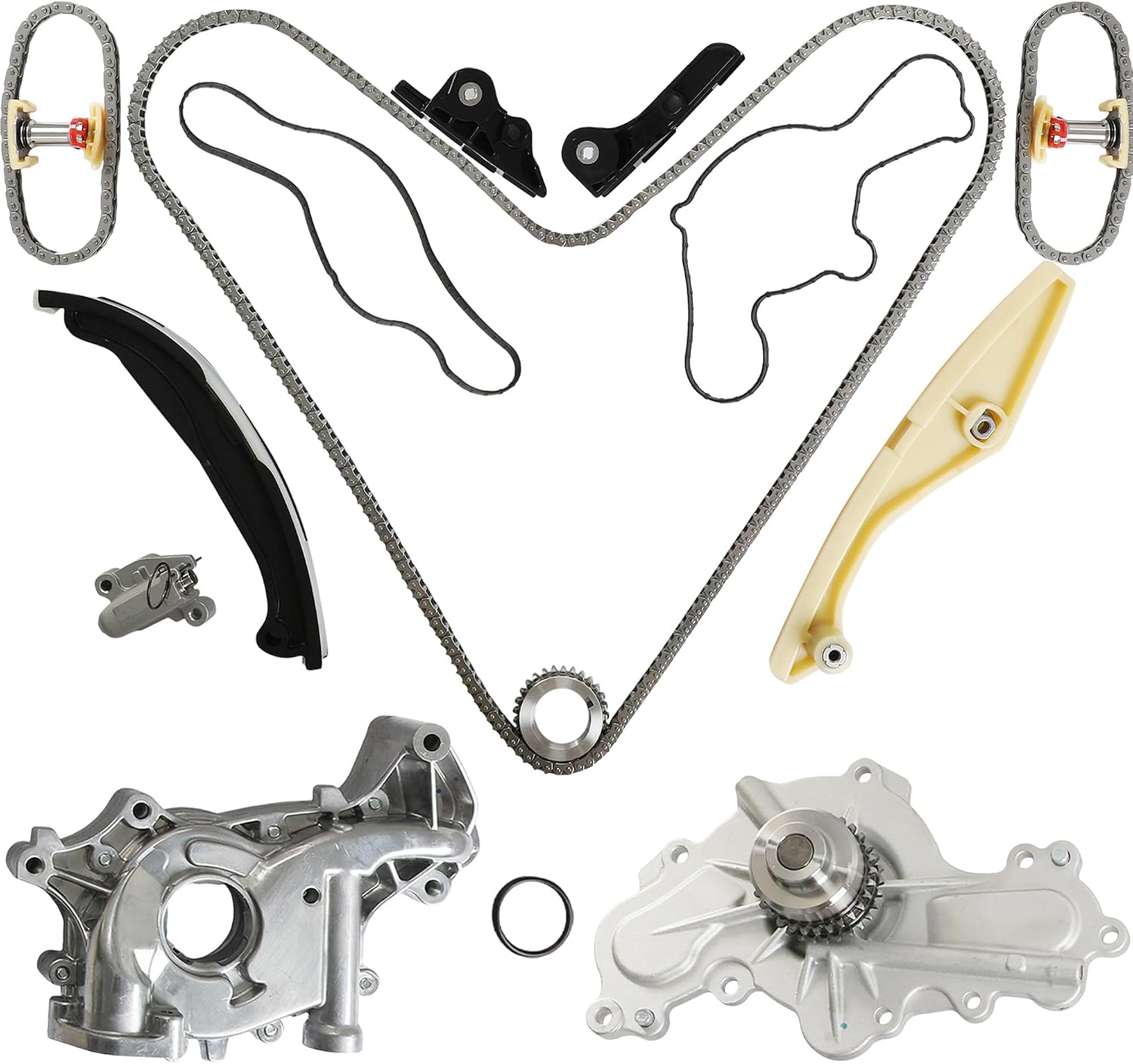 MOPRO Timing Chain Kit with Water and Oil Pump for Ford 3.5L/3.7L V6 (2011–2019)