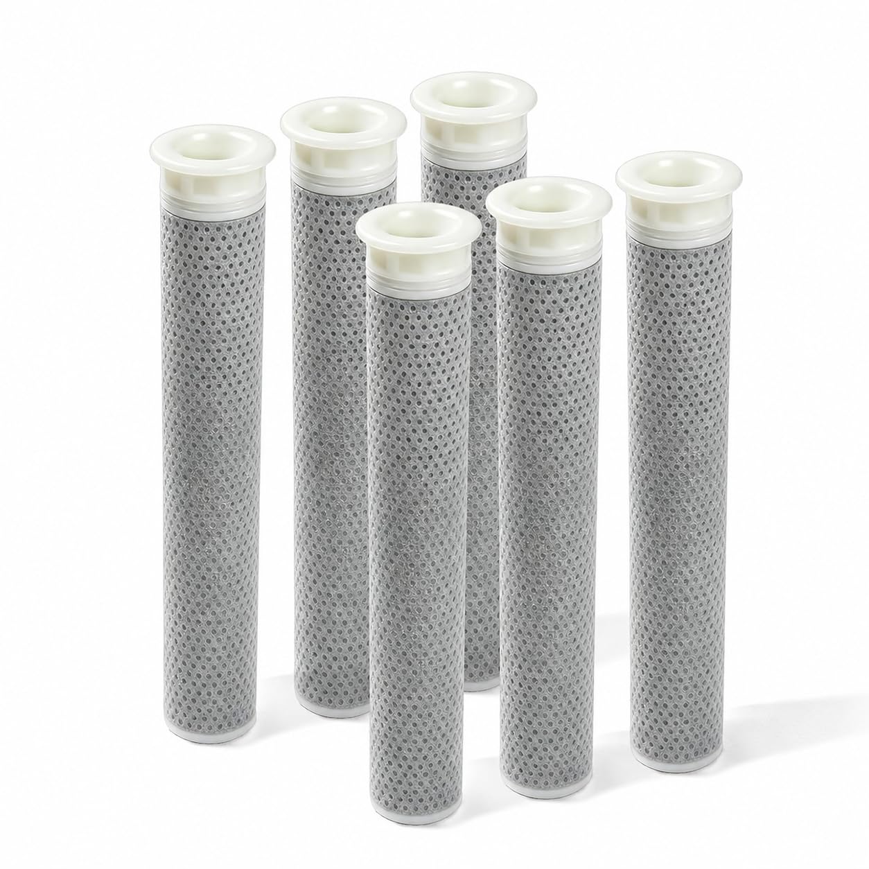 Cartuccia filtro di ricambio ASH138 compatibile con la doccia Philips ASH1516CH, riduce il cloro e le impurità, colore bianco (confezione da 6)