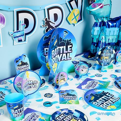 Miniatura 2 de Battle Royal - Servilletas de papel de 6.5 pulgadas (paquete de 16), accesorio de mesa multicolor suave y absorbente, ideal para fiestas temáticas y