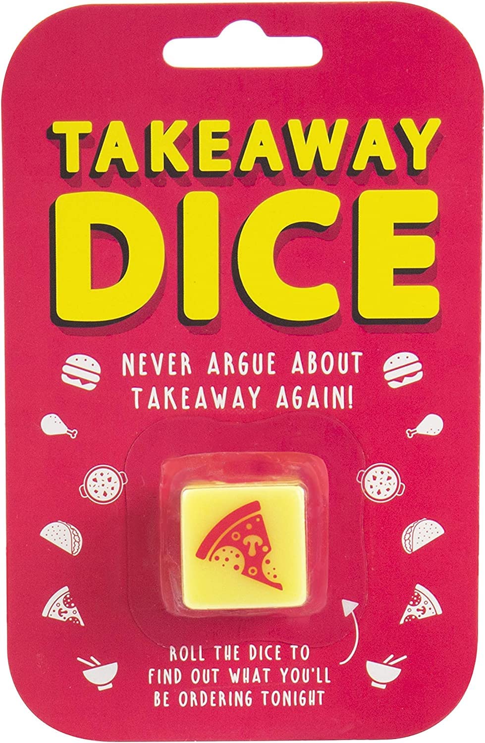 Gift Republic Takeaway Dinner Dice, Yellow, Medium