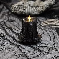 Vista 13 de Luminara - Vela LED sin llama con goteo de cera, burdeos 3.4" x 4.5", función de temporizador, pila de cera real, funciona con batería, sin perfume