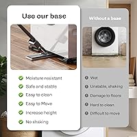 Vista 5 de Rodillos de electrodomésticos resistentes, deslizadores extensibles más recientes, base de lavadora elevable, mover fácilmente máquinas de lavadora