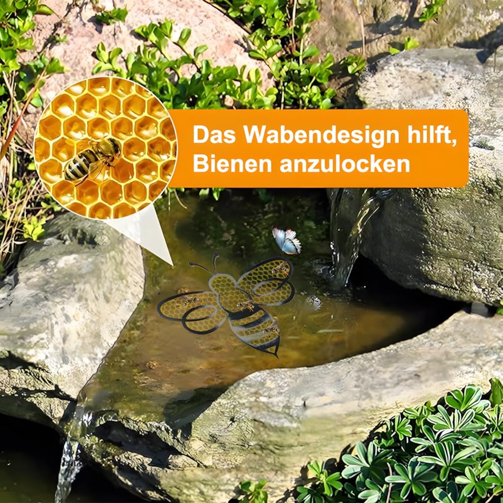 Colorich Set Di 2 Isole Galleggianti Per Api, Abbeveratoio Per Insetti Con Design A Nido D'Ape, 15,5 Cm, Per Giardino E Balcone