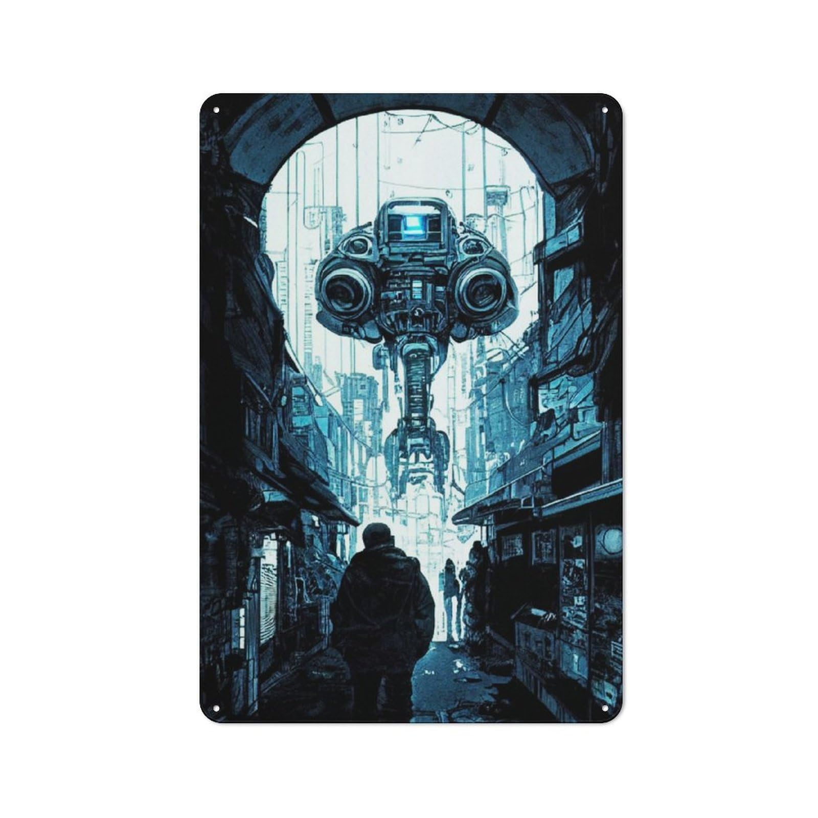 Junmoney The Legend Fantasy Tin Wall Plaque 30X20cm With For Living Room Wall, For Kitchen, Dining Room And Home Bar Wall Decor