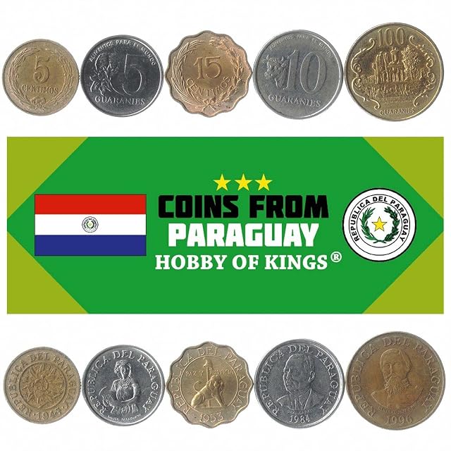 Paraguay 5 Monedas Mixtas